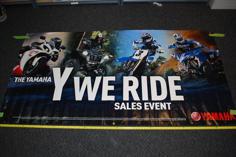 Yamaha grizzly yfz450 yz450f r1 r6 yz250f raptor "y we ride" banner  huge 4x8