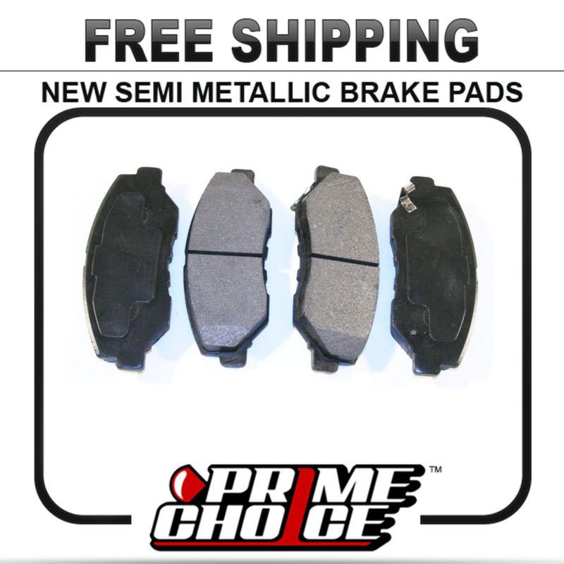 New premium complete set of front metallic disc brake pads with shims