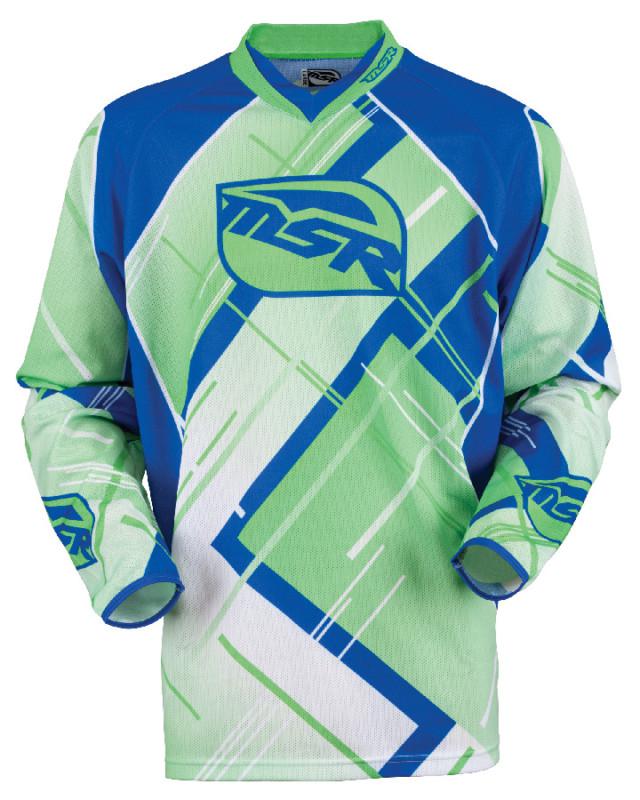 Msr max air blue green large dirt bike jersey motocross mx atv race gear lrg