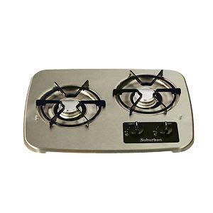 Suburban drop-in cooktop cover for 2 burner, stainless 2946ast