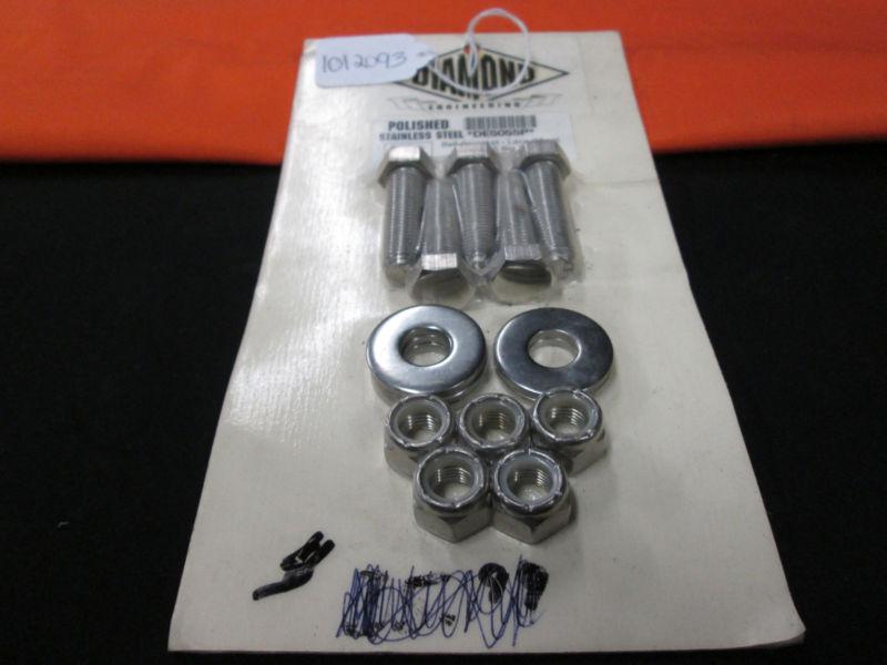  diamond engineering polished s/s sprocket bolt kit sp/wh 87-95 b.t 92-95 xl h-d