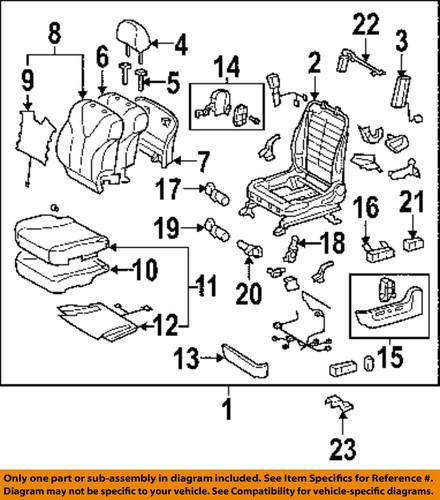 Toyota oem 7213806030b1 driver seat-track end cover