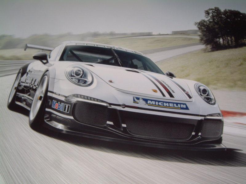 Porsche factory issued showroom poster of the porsche 911 carrera cup (n0.12)