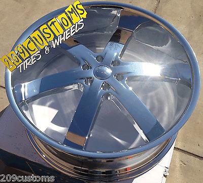 (4) 26" wheels & tires u2 55 chrome 6x139.7  avalanche 2007 2008 2009 2010 2011