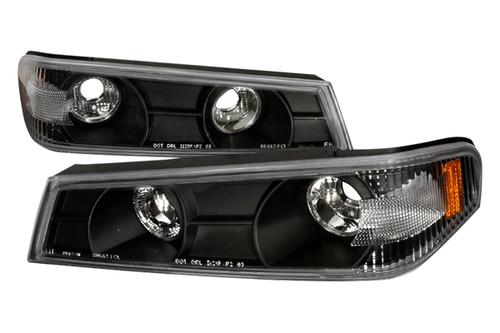 Spec-d 2012 chevy colorado left projector headlight+rh black amber corner lights