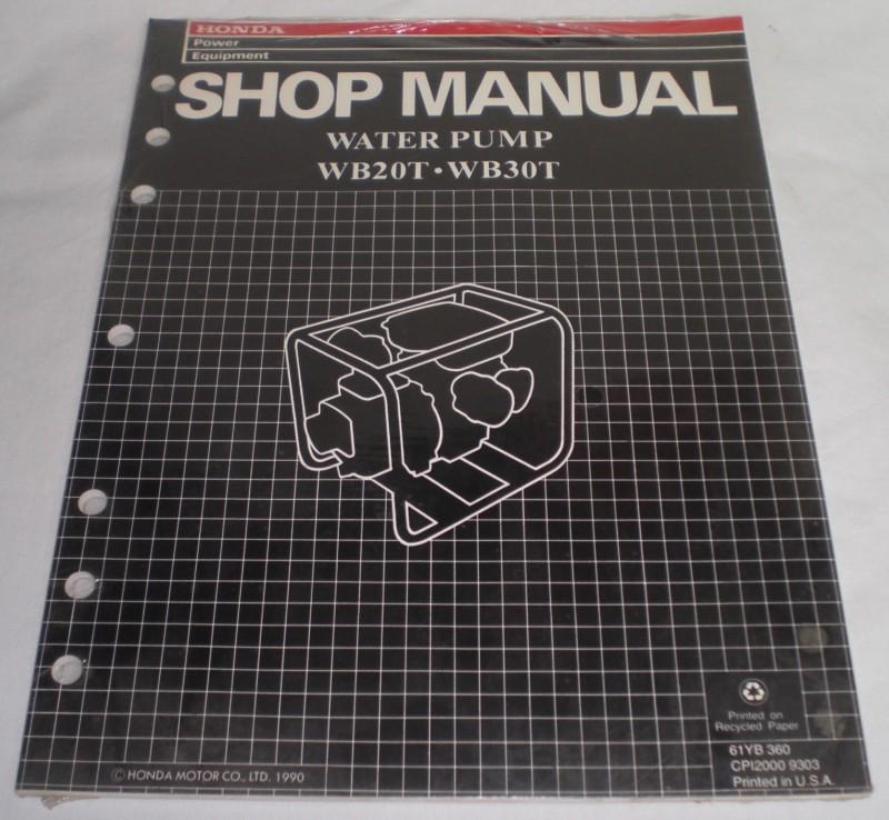 Su1 61yb360 wb20t wb30t water pump power equipment service manual genuine honda