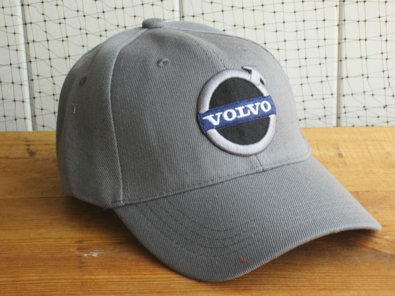 New nwt volvo logo gray baseball golf fishing hat cap automobile car summer cool