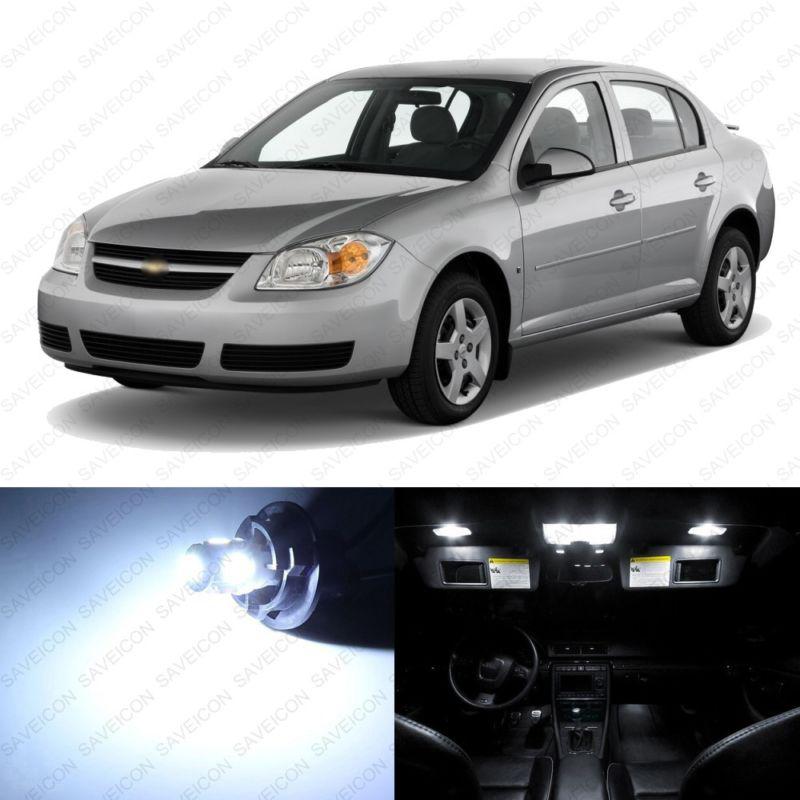 8 x xenon white led interior light package for 2005- 2010 chevrolet chevy cobalt