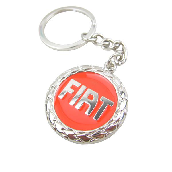 Red brightness fiat emblem keychain keyringg