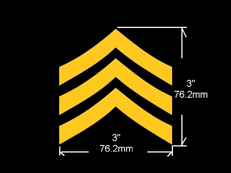 3"h  sergeant  sgt u.s.army us army vinyl decal reflective sticker 