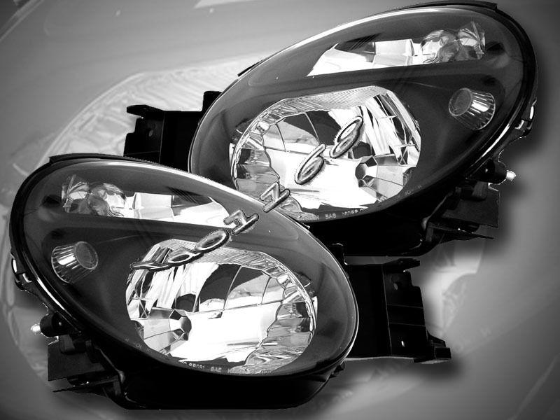 2002 2003 2004 subaru impreza crystal jdm blk headlights lamps