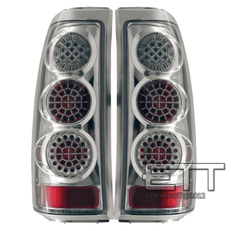 Apc 03-06 silverado 04-06 sierra fleetside diamond cut chrome tail lights lamp