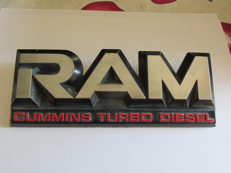 1989-93 dodge ram 350 cummins turbo diesel badge 04428631