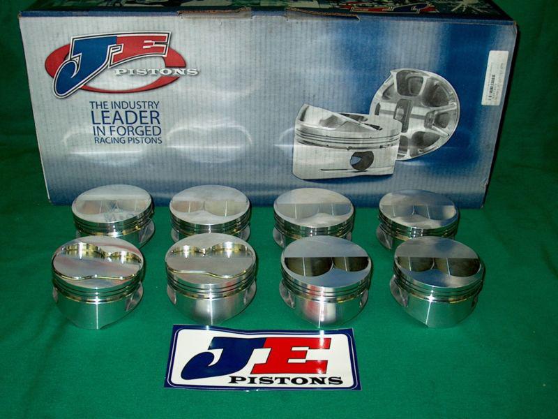 New je # 213123 sbc 408 18 degree dome pistons 4.165 bore 3.750 stroke ross 