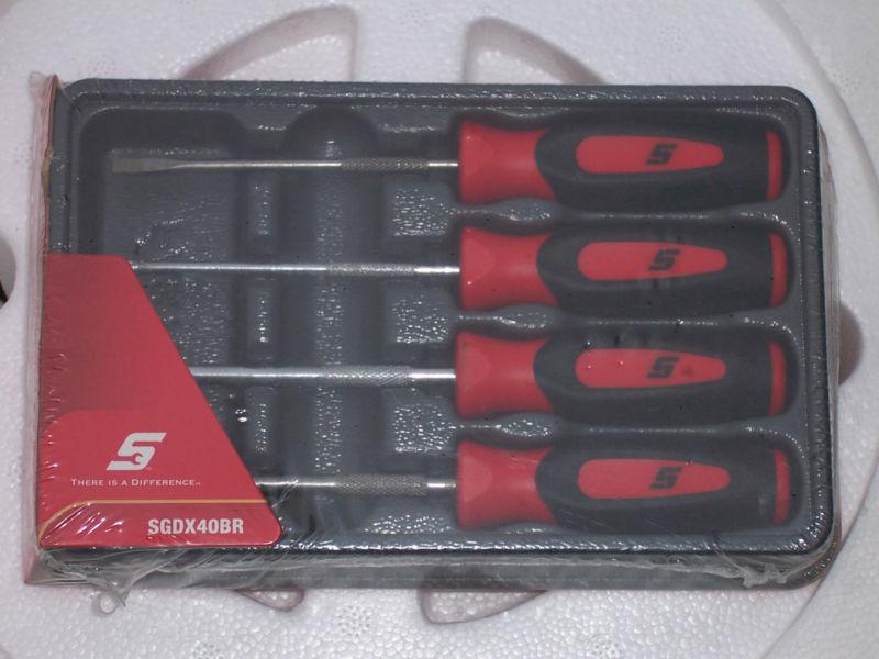 Snap on 4 piece mini tip screwdriver set, new