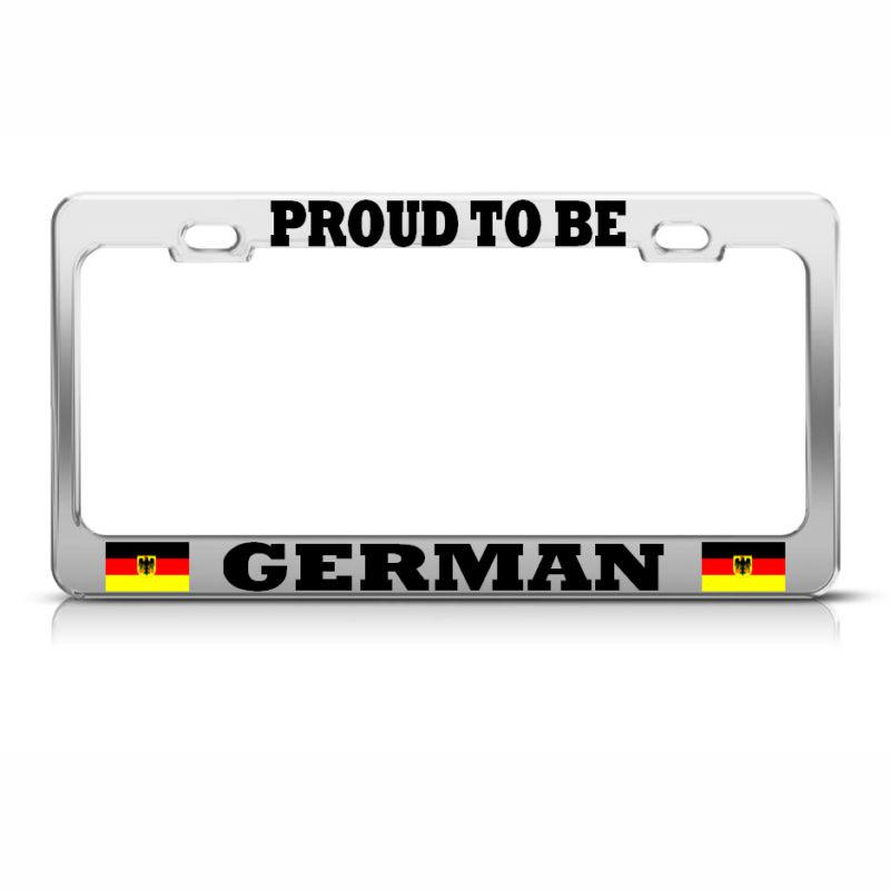 Proud to be german flag eagle license plate frame germany pride suv auto tag