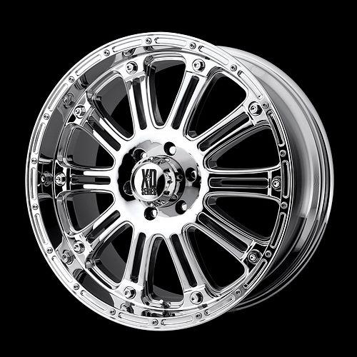 17" x 9" xd hoss 795 chrome rims & 37x13.50x17 nitto mud grappler wheels tires