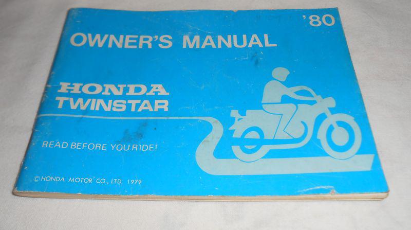 Oem 1980 honda twinstar owner's manual book # 3146500