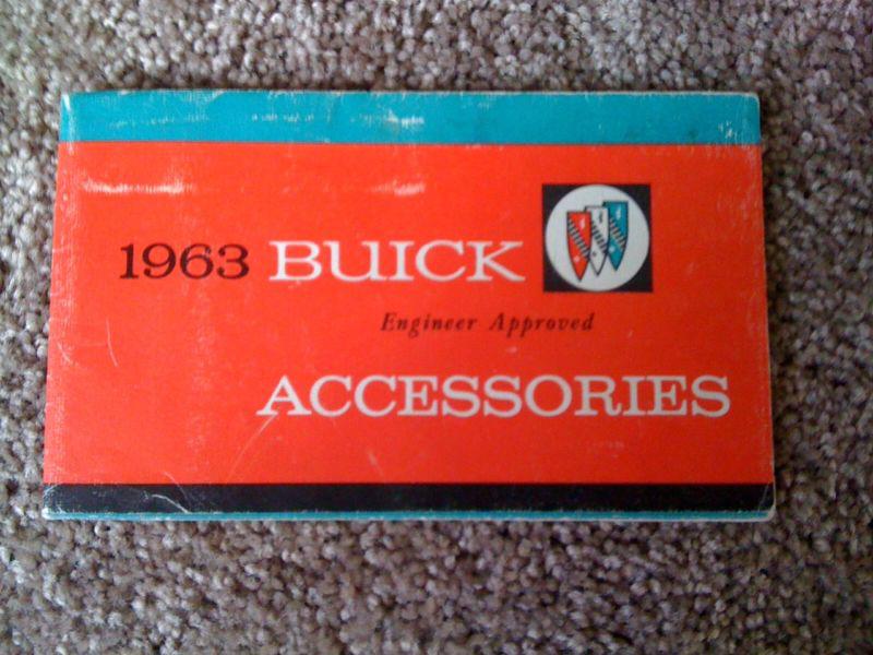 1963 buick accessories order book, original, authentic buick item