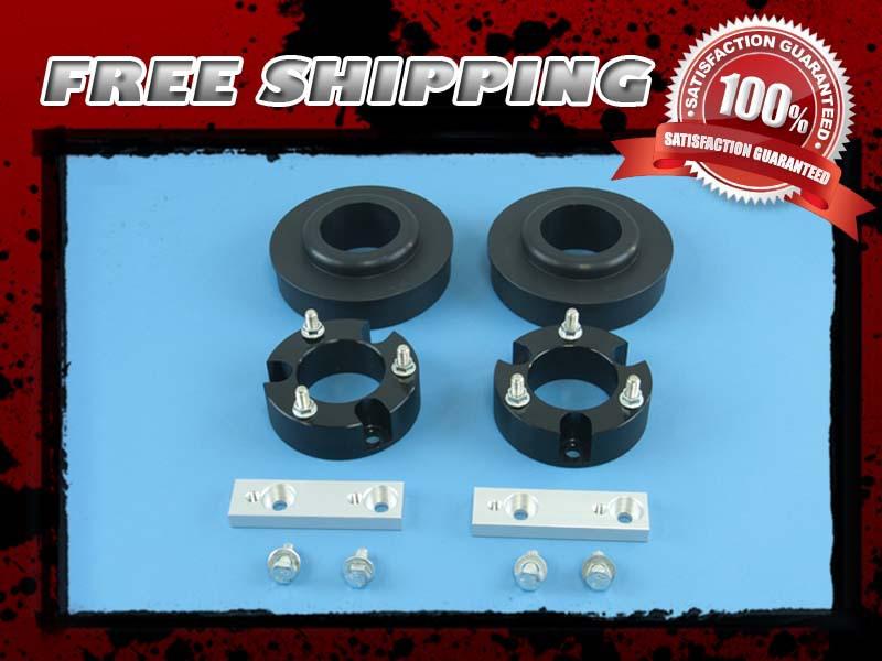 Black aluminum block lift kit front 3" rear 1" w/ swaybar drop 2wd 4x2