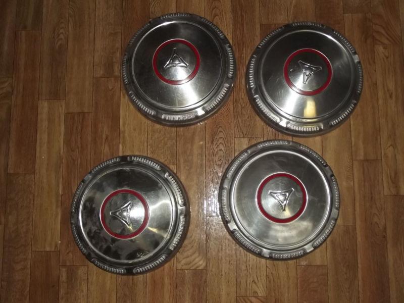 Dodge red line 9" dog dish hubcaps hub cap stainless steel set of 4