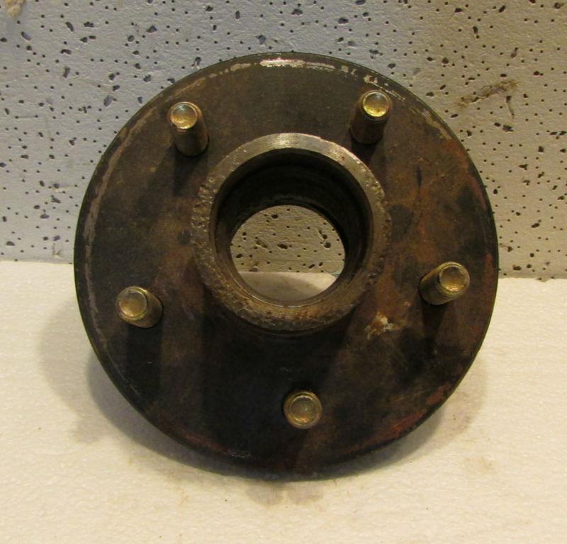 New never installed 5 bolt pattern hub wheel trailer with bearings spindle assy