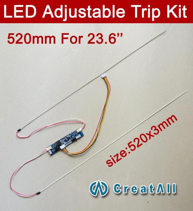 520mm 23.6inch  led backlight strip kit,update ccfl lcd  to led backlight