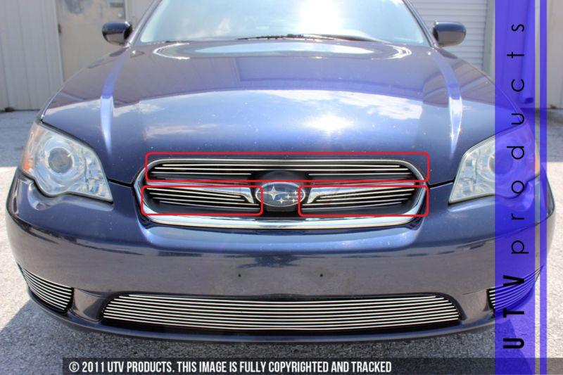 2005 - 2007 subaru legacy upper inserts 3pc chrome billet grille kit 05 06 07