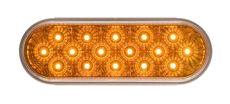 Find 2 MIRO-FLEX AMBER YELLOW OVAL LED PARK TURN TRUCK LIGHTS 16 LEDs ...