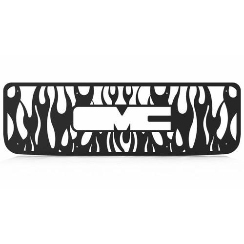 Gmc c & k truck 94-98 vertical flame black powdercoat grill insert trim cover