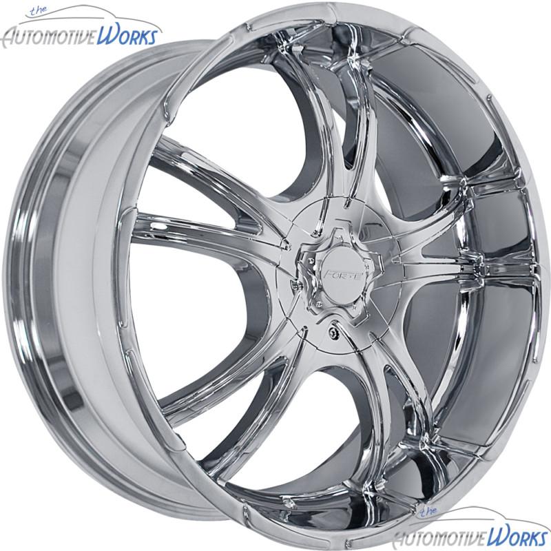 1 - 20x8.5 forte stress 5x108 5x4.25 5x120 +35mm chrome wheel rim inch 20"