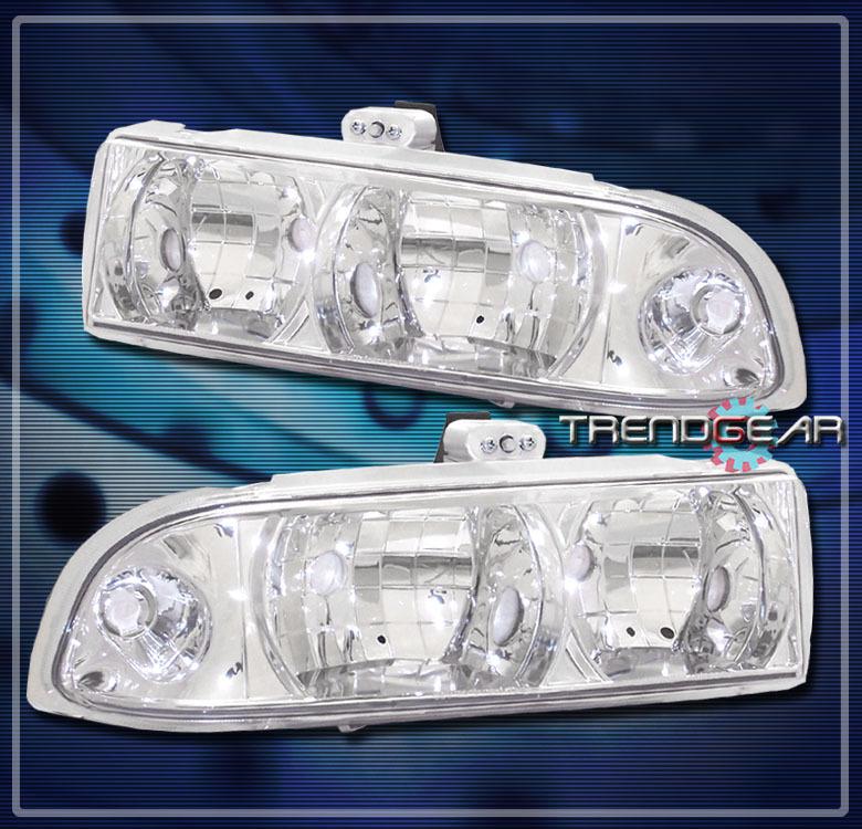 98-04 chevy s10/blazer pickup truck crystal headlight lamp chrome 99 00 01 02 03