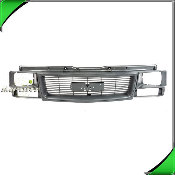 Sealed beam type front grille gm1200456 dark argent silver 1995-2005 gmc safari