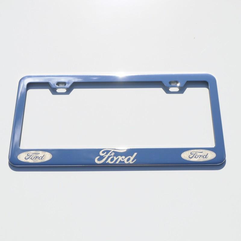 Ford chrome silver license plate frame full laser 100% high quality engrave new