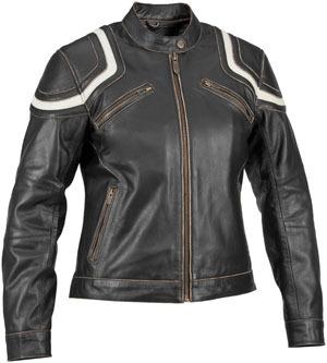 River road womens babe vintage leather jacket black xl/x-large