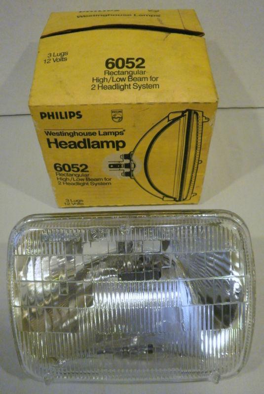 Philips westinghouse lamps headlamp 6052 rectangular high low beam 