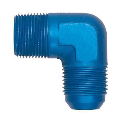 Summit 220651 fitting adapter 90 deg male -6 an to male 1/4" npt blue ea