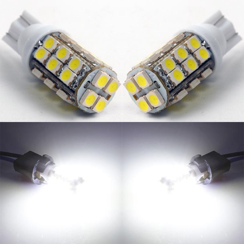 2x hid white 28smd backup reverse wedge led light bulbs t10 168 194 for back up