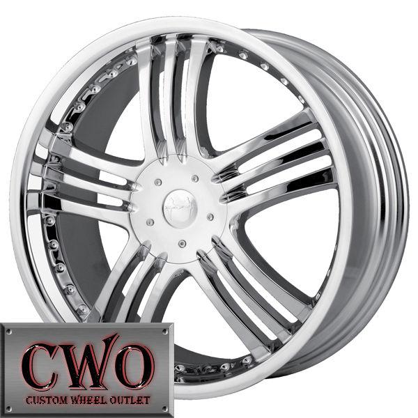 18 chrome mazzi klaw wheels rims 4x100/4x114.3 4 lug civic integra cobalt accord