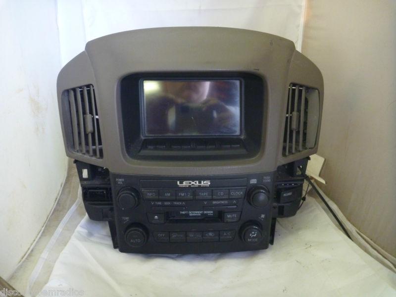 99-03 lexus rx300 radio cassette player with monitor 86120-48050 tan *