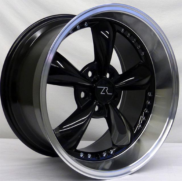 Mustang ® black bullitt motorsport wheels 3" deep dish 18 inch, 18x9 & 18x10