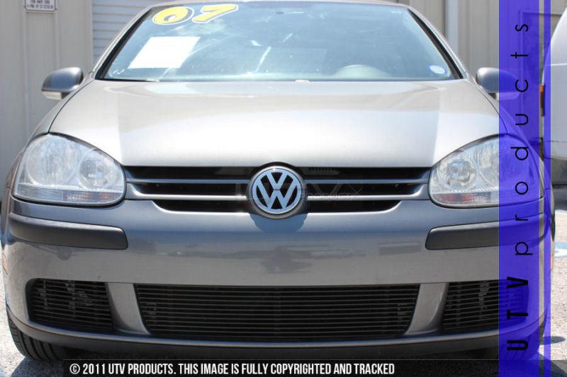 2007 2008 2009 volkswagen vw rabbit 3pc black bumper billet grille kit vw 