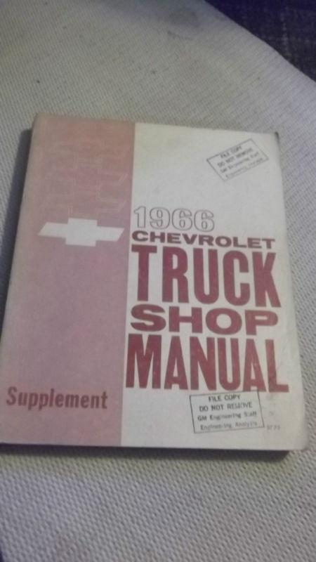 1966 chevy truck rare original vintage shop manual 1965 van big thick book .