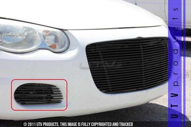 2004 - 2006 chrysler sebring 2pc bumper accents black billet grille 04 05 06