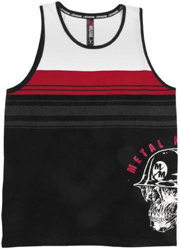 New msr metal mulisha countdown adult cotton tank top/shirt, black/red, small/sm