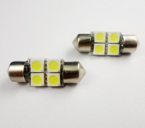 2x 31mm 4smd 6428 3021 white led festoon interior light bulb #sb11