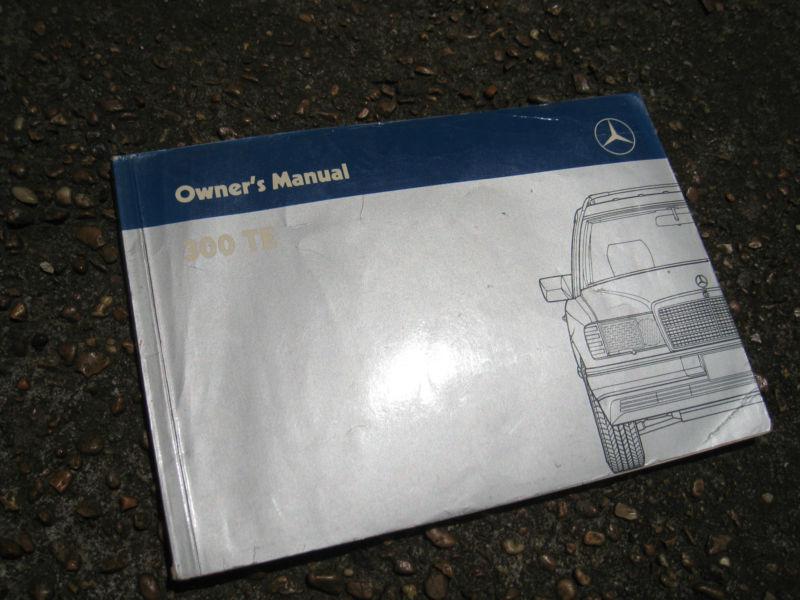 Vintage mercedes owner's manual 300te w124 1988