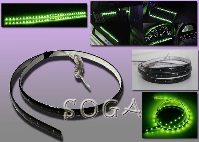 120cm 47" green flexible smd led strip drl light golf rsx jetta gti