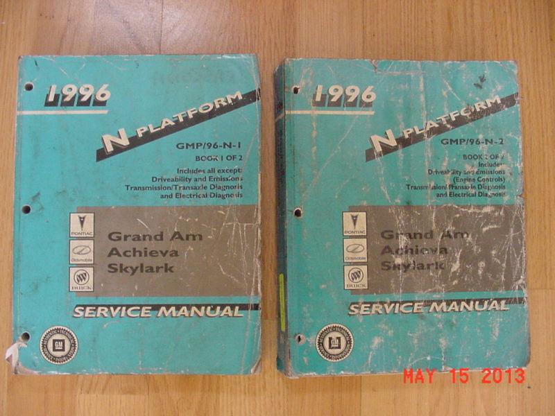 1996 gm grand am achieva skylark 2 volume factory service repair manuals oem