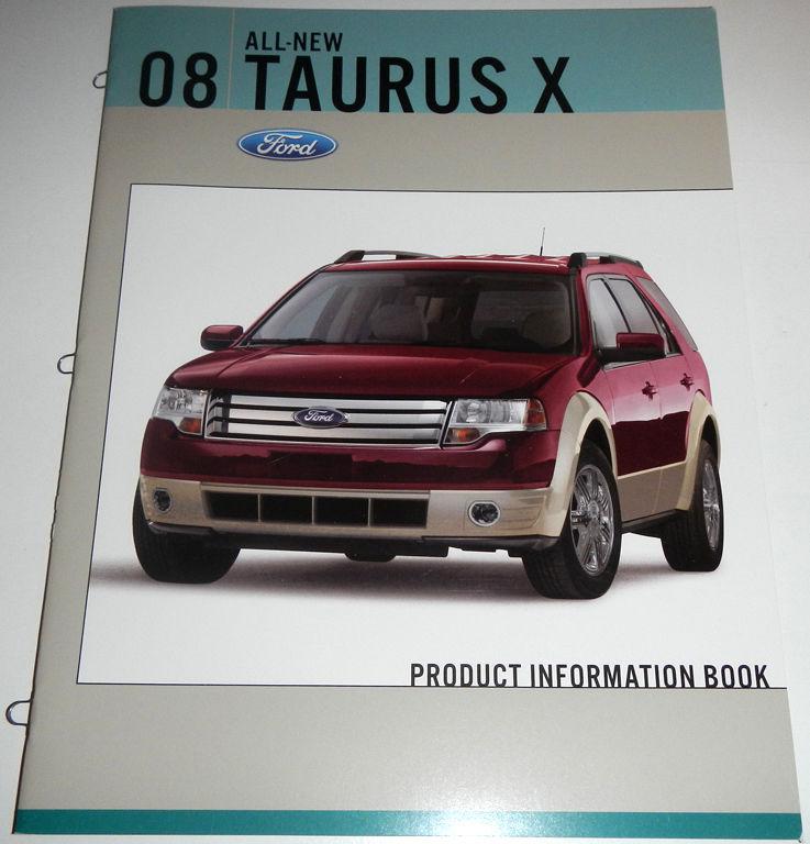 2008 ford taurus x product information book brochure